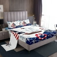 thumbnail image 1 of Erosebridal Anchor Boat Full Sheet Sets,Nautical Compass Bedding Full Size,Ocean Sea Bed Sheets Set Full Size,Lightweight Marine Room Decoration,4pcs, 1 of 7