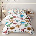 thumbnail image 1 of Erosebridal Ancient Animals Dinosaur Twin Quilt Set,Safari Dino Print Twin Coverlet Set For Boys,2 Pieces, 1 of 4