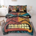 thumbnail image 1 of Erosebridal Angry Hawaiian Bedding Sets Queen Size, Folk Culture Bedding Accessories, Cartoon Theme Decor, Reversible 7pcs, 1 of 5