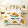 thumbnail image 1 of Erosebridal Animal Capybaras With Fruit Orange Twin Comforter Sets 3-Piece For Boys Girls,Who Love Capybara Bedding Set For Kids,Ultra Soft Home Decor, 1 of 7