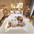 thumbnail image 1 of Erosebridal Animal Horse Bedding Twin Comforter Set,Western Cowgirl Down Comforter,Pink Flower Bedding Sets Twin with Comforter,Lightweight Female Bedroom Decor,Reversible,2-Piece, 1 of 8