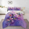 thumbnail image 1 of Erosebridal Animal Hummingbird Comforter Sets,Colorful Floral Comforters & Duvets,Bird Bedroom Decor,Breathable,Reversible,2pcs, 1 of 7