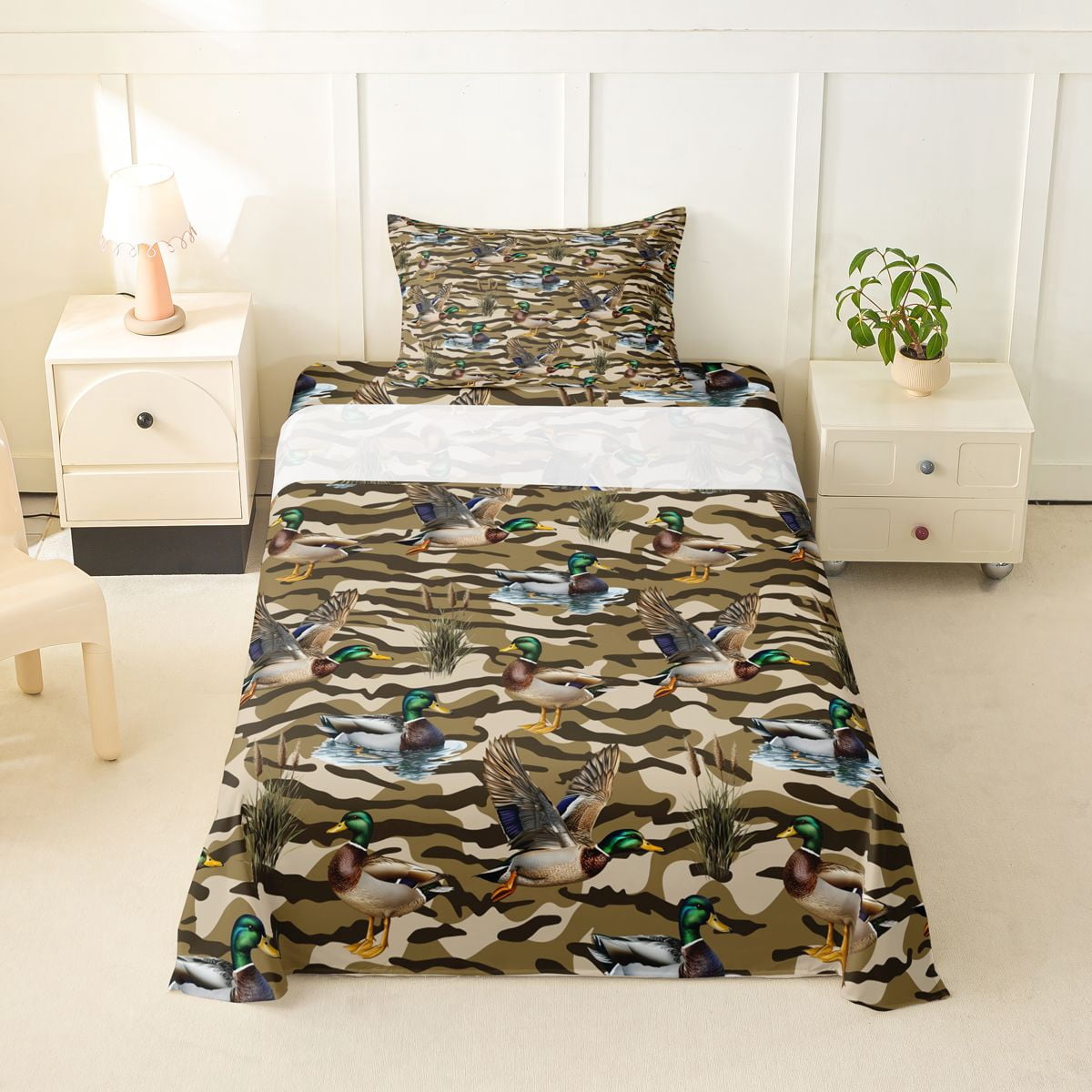 Erosebridal Animal Mallard Duck Twin Sheet Sets 3pcs For Teens ...