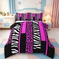 thumbnail image 1 of Erosebridal Animal Pattern King Size Comforter Sets,Chic Leopard Comforters King Size,Black Reversible,3-Piece,1 Comforter and 2 Pillowcases, 1 of 7
