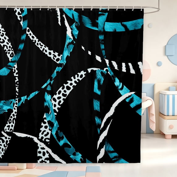 Erosebridal Animal Print Shower Curtain 72Wx78L,Chic Leopard Bath Curtain