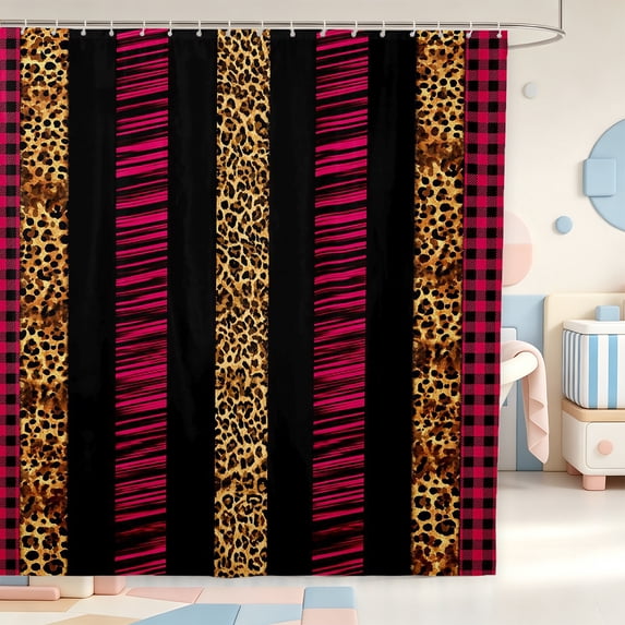 Erosebridal Animal Print Shower Curtain 72Wx84L,Classic Cheetah Bathroom Shower Curtain