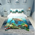 thumbnail image 1 of Erosebridal Animal Sea Turtle Bedding Sets Twin Size,Marine Wildlife Comforter Sets with Sheets,Microfiber Bed in a Bag Twin size,Sealife Decor,7pcs, 1 of 6