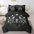 thumbnail image 1 of Erosebridal Animal Sugar Skull Skeleton Bed in a Bag King Size,Gothic Halloween Bed Set,Moon Phase Bedding King Size,Lightweight Bedroom Decorative Reversible,7 Pieces, 1 of 6