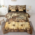 thumbnail image 1 of Erosebridal Animal Wolf Bedding Queen Size,Woodland Wildlife Comforter Sets with Sheets,Jungle Safari Bedding Sets Queen Size,Lightweight Rustic Room Decorative,Reversible,7 Pieces, 1 of 6