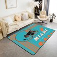 thumbnail image 1 of Erosebridal Aqua Soccer Helmet Area Rugs For Living Room 6'6" x 4'11", Football Game Bedroom Decor, Sports Theme Decor, Non Slip, 1 of 8