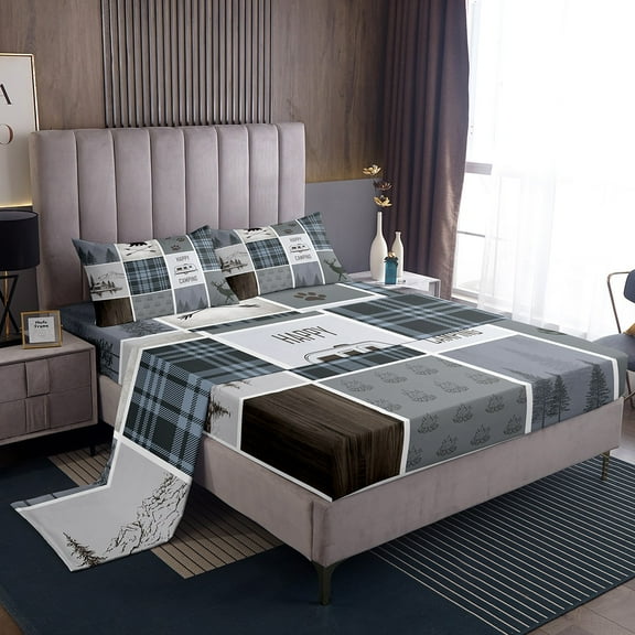 Erosebridal Aqua Soccer Helmet Bed Sheets Set Twin Size, Football Game Bed Sheets Twin, Sports Theme Decor, 3-Piece