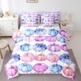 thumbnail image 1 of Erosebridal Autumn Harvest Bedding Sets Twin Size,Colorful Pumpkin Comforter Sets with Sheets,Retro Rustic Farmhouse Cabin Bed in a Bag Twin Size,Ultra Soft Bedroom Decoration Reversible,7-Piece, 1 of 7