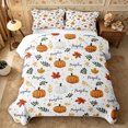 thumbnail image 1 of Erosebridal Autumn Pumpkin Bed Spread Queen 3pcs,Fall Harvest Queen Coverlet Set,Green White,1 Quilt and 2 Pillowcases, 1 of 7
