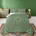 thumbnail image 1 of Erosebridal Aztec Aesthetic Queen Comforter Set, Green Bedding Comforter Set, Gray Reversible 3-Piece, 1 Comforter and 2 Pillowcases, 1 of 6