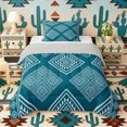 thumbnail image 1 of Erosebridal Aztec Aesthetic Twin Comforter Sets, Teal Blue Bedding Set, Gray Reversible 2 Pieces, 1 Comforter and 1 Pillowcase, 1 of 6