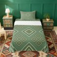 thumbnail image 1 of Erosebridal Aztec Aesthetic Twin Sheet Sets, Green Bedding, 3pcs 1 Flat Sheet, 1 Fitted Sheet and 1 Pillowcase, 1 of 5