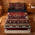 thumbnail image 1 of Erosebridal Aztec Triangle Geometric Zipper Twin Comforter Sets with Fitted Sheet and 2 Pillowcases,Rustic Western Cowboy Zipper Bedding Set,Black Reversible,4-Piece, 1 of 7