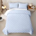 thumbnail image 1 of Erosebridal Baby Blue Polka Dot Twin Quilt Set,Off-White Circle Fresh Twin Coverlet Set For Girls,2 Pieces, 1 of 7