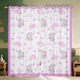 thumbnail image 1 of Erosebridal Baby Elephant Blackout Curtains for Girls, Pink Balloons Window Curtains Pack of 2 (38x45 Each), 1 of 6