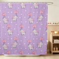 thumbnail image 1 of Erosebridal Baby Elephant Shower Curtain 72Wx78L for Girls, Pink Balloons Waterproof Bath Curtain, 1 of 5