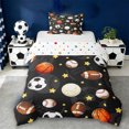 thumbnail image 1 of Erosebridal Ball Games Kids Twin Bedding,Football Sport American Rugby Print Baseball Lovers Duvet Cover Set,Reversible 2 Pieces,No Comforter, 1 of 6