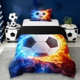 thumbnail image 1 of Erosebridal Ball Games Twin Bedding For Soccer Gamer,Football Sport Gaming Kids Duvet Cover Set For Boys,Reversible Black 2pcs,No Comforter, 1 of 6
