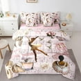 thumbnail image 1 of Erosebridal Ballet Princess Bedding Twin Size, Fashion Perfume Bed Set, Melody Music Reversible Bedding Sets Twin Size, Ultra Soft Bedroom Decorative, 7pcs, 1 of 6