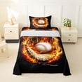 thumbnail image 1 of Erosebridal Baseball Glove Pattern Twin Sheet Sets,Boys Ball Sport Bedding For Boys Men 3-Piece, 1 of 6
