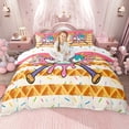 thumbnail image 1 of Erosebridal Baseball Ice Cream Drip Queen Duvet Cover Set, Waffle American Flag Bedding, Colorful Polka Dots Reversible, 1 Duvet Cover and 2 Pillowcases (No Comforter), 1 of 5