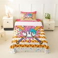 thumbnail image 1 of Erosebridal Baseball Ice Cream Drip Twin Sheet Sets, Waffle American Flag Bedding, 1 Flat Sheet, 1 Fitted Sheet and 1 Pillowcase, 1 of 5