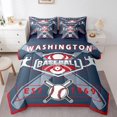 thumbnail image 1 of Erosebridal Baseball Player 7 Piece Bedding Sets Baseball Comforter Bed in a Bag Sports Printed Quilt with Sheet Set, Teen Bedroom Decor,Twin 7Pcs,Washington, 1 of 5