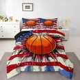 thumbnail image 1 of Erosebridal Basketball Bedding Queen Comforter Set Teens, American Flag Bedding Queen Comforter Set, Reversible 3 Pieces, 1 of 7