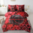 thumbnail image 1 of Erosebridal Basketball Bedding Sets Twin Size,Geometric Hexagon Comforter Sets with Sheets,Sport Bedroom Decor,Reversible,Breathable,7-Piece, 1 of 5