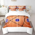 thumbnail image 1 of Erosebridal Basketball Comforter Set With Sheets7 piece Gaming Sports Bed in a Bag Ball Games Bedding Set King Size Gift for Basketball Lover Orange White Bed Set with Comforter,Sheets, 1 of 5