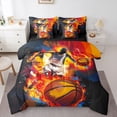 thumbnail image 1 of Erosebridal Basketball Graffiti Splash Bedding Comforter Set 7pcs for Kids Teens,Boys Girls Sport Gamer Queen Bedding Sets,Black Reversible,Ultra Soft Home Decor, 1 of 6
