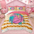 thumbnail image 1 of Erosebridal Basketball Ice Crem Drip Full Size Comforter Sets, Waffle American Flag Bedding Sets, Colorful Polka Dots Reversible, 1 Comforter and 2 Pillowcases, 1 of 6