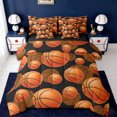 thumbnail image 1 of Erosebridal Basketball Print Kids 7 Pieces Bedding Comforter Set,Sport Theme Full Bedding Set For Ball Lover,Reversible black, 1 of 7