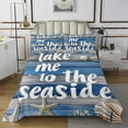 thumbnail image 1 of Erosebridal Beach Theme Bedspread Sets King Size, Seaside Starfish Bed Set, 3-Piece, 1 of 5