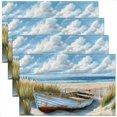 thumbnail image 1 of Erosebridal Beach Theme Placemats Set of 4, Coastal Lodge Cabin Table Place Mats for in Door Dining, 1 of 4