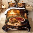thumbnail image 1 of Erosebridal Berry Pie Twin Quilt Set 2 Pieces,Cozy Christmas Twin Coverlet Set,Orange Brown,1 Bedspread and 1 Pillowcase, 1 of 7