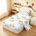 thumbnail image 1 of Erosebridal Bicycle Twin Sheets, Cycling Bedding, White Colorful 3 Pieces (1 Flat Sheet, 1 Fitted Sheet and 1 Pillowcase), 1 of 6