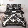 thumbnail image 1 of Erosebridal Big Bass Fish Mallard Duck Deer Twin Bedding Sets 7-Piece For Teens Adults,Black Brown Camo USA Flag Bedding Comforter Set,Black Reversible, 1 of 6
