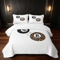 thumbnail image 1 of Erosebridal Billiard Bed Spread Queen Vintage Queen Coverlet Set, White Solid 3-Piece 1 Quilt and 2 Pillowcases, 1 of 7