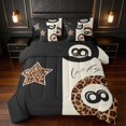 thumbnail image 1 of Erosebridal Billiard Full Size Bedding Sets Cream Star Full Size Bed in a Bag, Onyx Cream Star 7pcs, 1 of 6