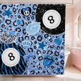 thumbnail image 1 of Erosebridal Billiard Shower Curtain 72Wx72L Blue Bathroom Curtain, Sky Leopard, 1 of 5