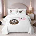 thumbnail image 1 of Erosebridal Billiard Twin Quilt Set Pink Twin Coverlet Set, Pink White 2pcs 1 Bedspread and 1 Pillowcase, 1 of 7