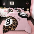 thumbnail image 1 of Erosebridal Billiards Game Sport Full Size Comforter Sets,Jungle Leopard Pattern Bedding Sets For Cheetah Girl, Reversible 3pcs, 1 of 7