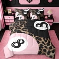 thumbnail image 1 of Erosebridal Billiards Games 7-Piece Bedding Comforter Set,Chic Leopard Print King Bedding Sets For Ball Game Lovers,Reversible, 1 of 7