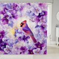 thumbnail image 1 of Erosebridal Bird Bathroom Curtain 72x78,Purple Flower Bathroom Decor,Flowers Room Decorative, 1 of 5