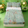 thumbnail image 1 of Erosebridal Bird Branch Zipper Queen Comforter Set with Fitted Sheet and 2 Pillowcases,Floral Tree Zipper Bedding Set For Girls,Polkadot Reversible,4pcs, 1 of 7